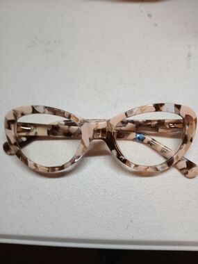 Cat-Eye Tortoiseshell Women’s Fashion Glasses - Beige Brown